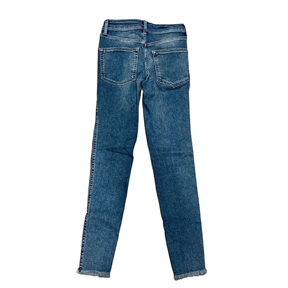 Free People Raw High Rise Jeggings Jeans Denim 24 Sierra - Picture 4 of 6